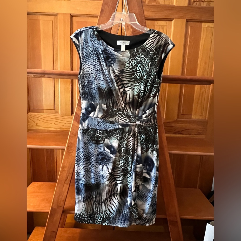 Dressbarn Abstract Print Sheath Dress Size 8